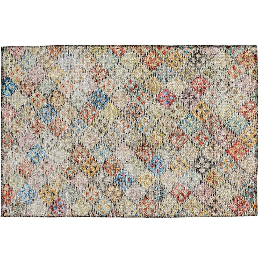 Luxury Washable Indoor/Outdoor Solace Paprika 1'8" x 2'6" Rug. Picture 1
