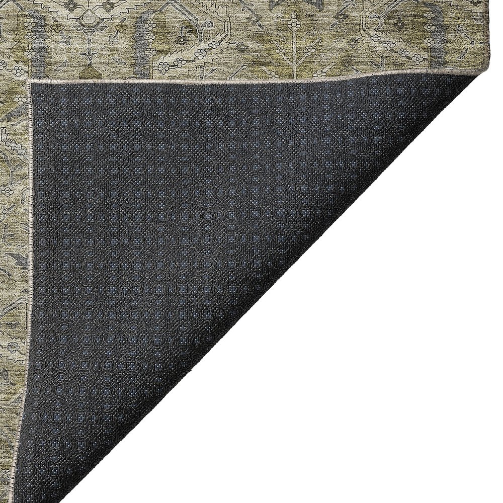 Luxury Washable Indoor/Outdoor Solace Taupe 1'8" x 2'6" Rug. Picture 4