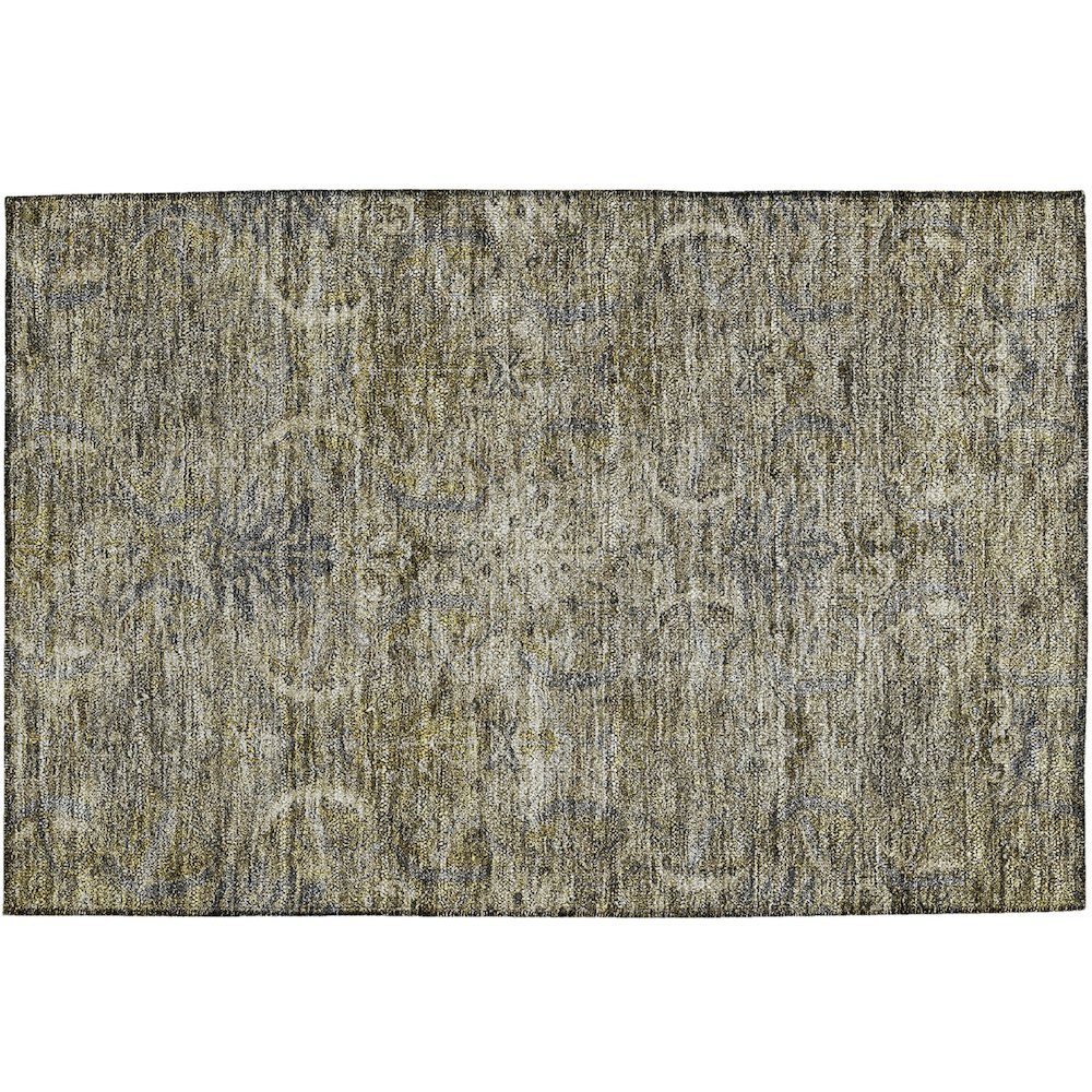 Luxury Washable Indoor/Outdoor Solace Taupe 1'8" x 2'6" Rug. Picture 1