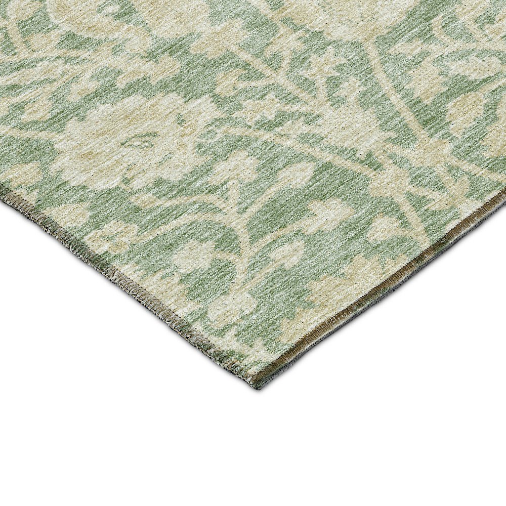 Luxury Washable Indoor/Outdoor Solace Aloe 1'8" x 2'6" Rug. Picture 2