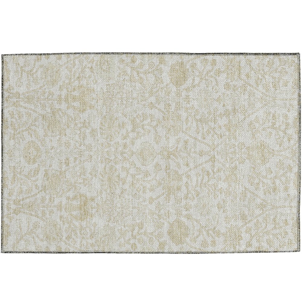 Luxury Washable Indoor/Outdoor Solace Ivory 1'8" x 2'6" Rug. Picture 1