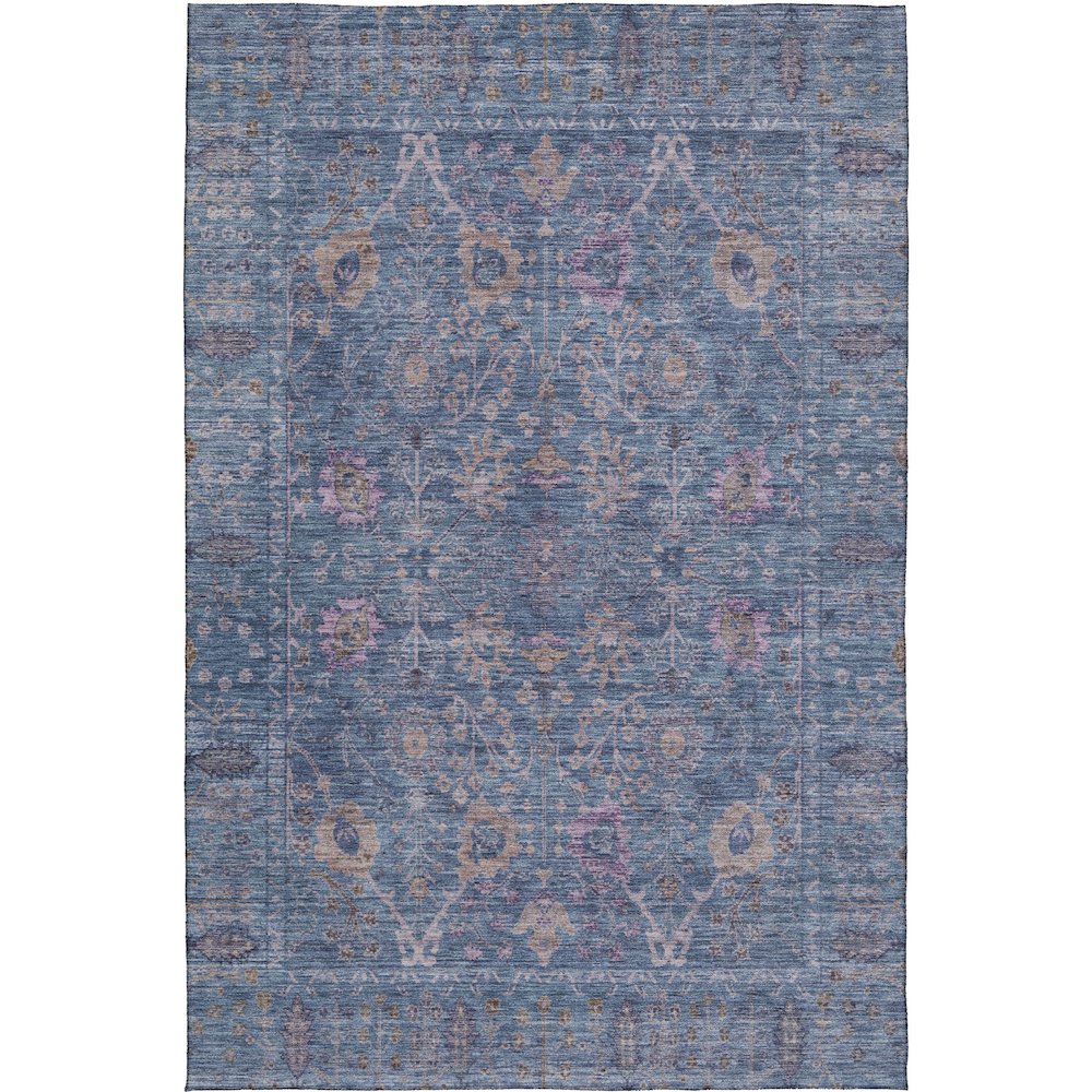 Luxury Washable Indoor/Outdoor Solace Denim 2'6" x 3'10" Rug. Picture 1