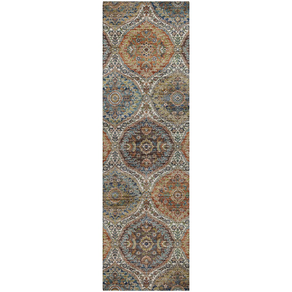 Indoor/Outdoor Silk Road Multi 2'3" x 7'6" Runner Rug. Picture 1