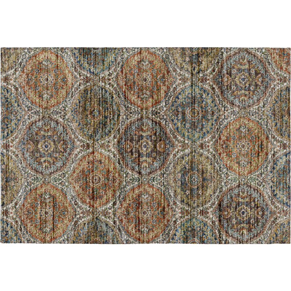 Indoor/Outdoor Silk Road Multi 1'8" x 2'6" Rug. Picture 1