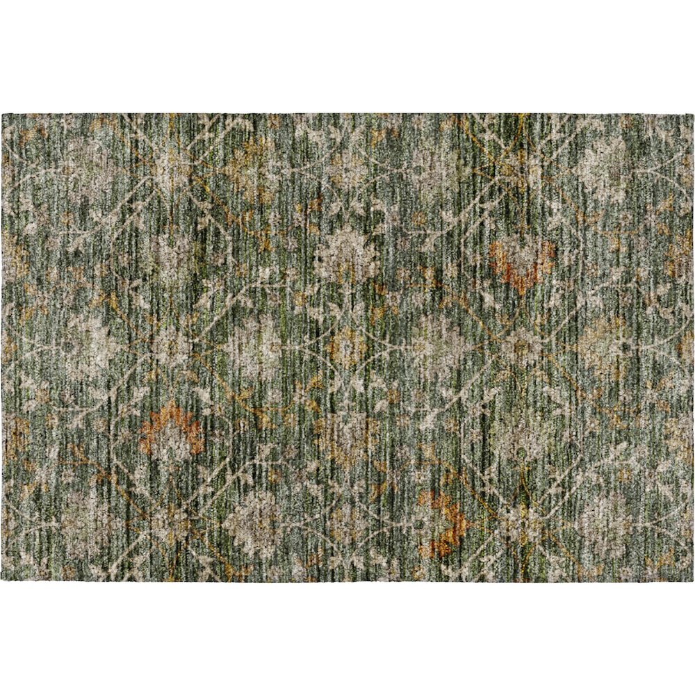 Indoor/Outdoor Silk Road Basil 1'8" x 2'6" Rug. Picture 1