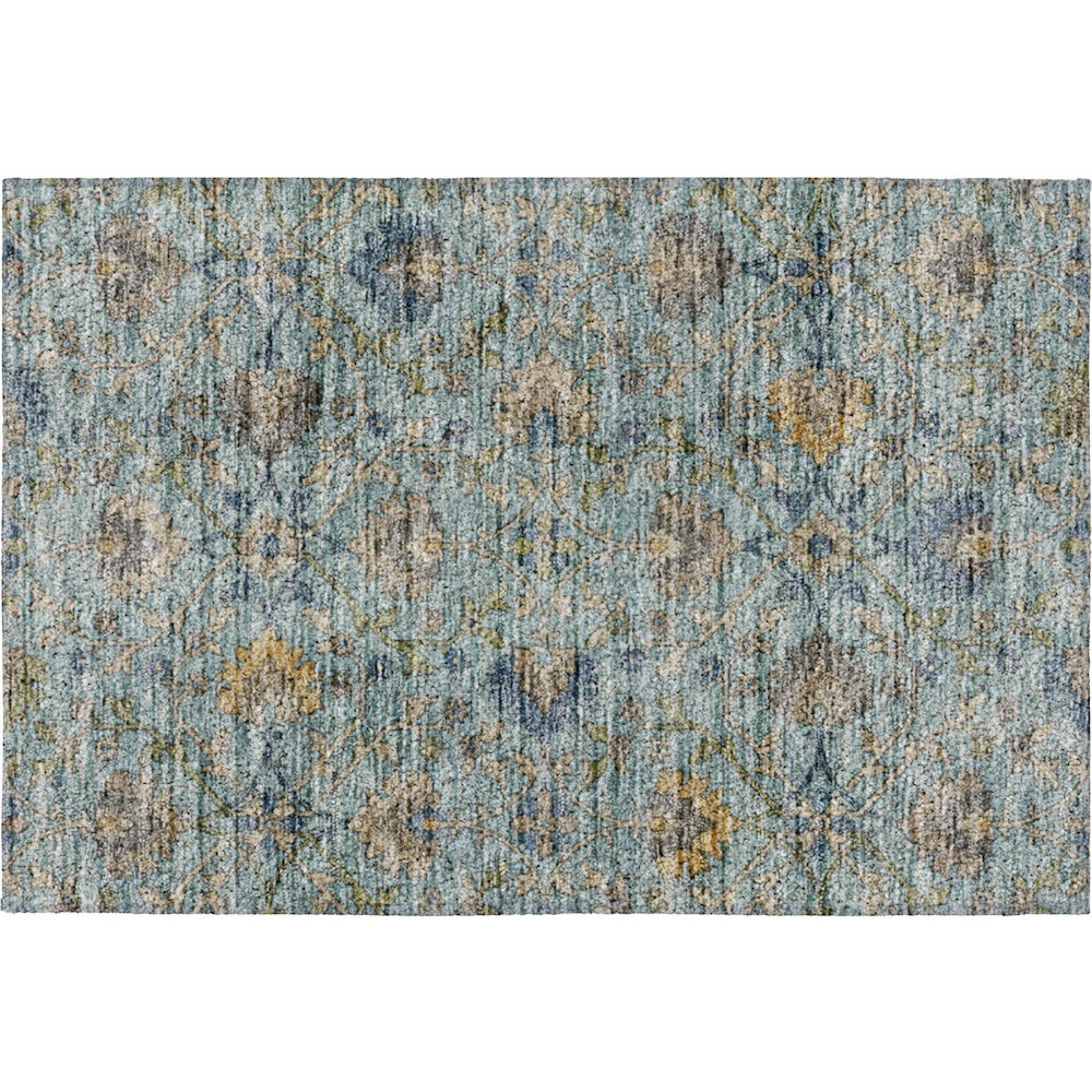 Indoor/Outdoor Silk Road Denim 1'8" x 2'6" Rug. Picture 1