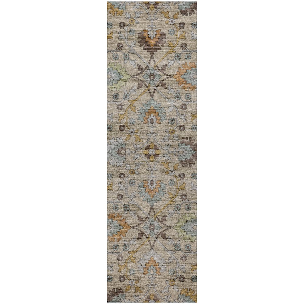 Indoor/Outdoor Silk Road Flax 2'3" x 7'6" Runner Rug. Picture 1