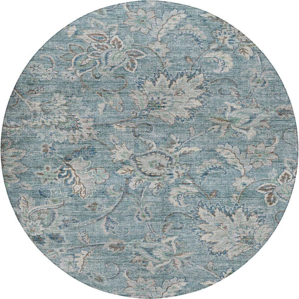 Indoor/Outdoor Silk Road Baltic 8' x 8' Round Rug. Picture 1