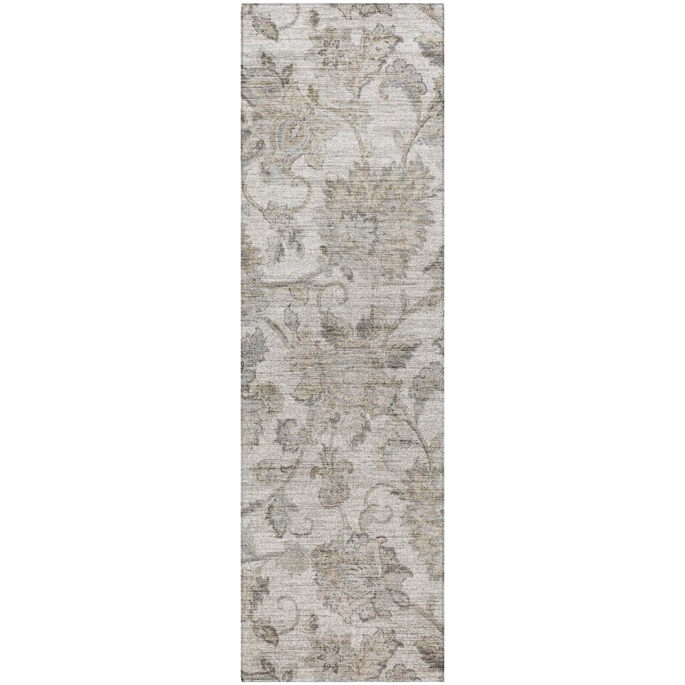 Indoor/Outdoor Silk Road Linen 2'3" x 7'6" Runner Rug. Picture 1