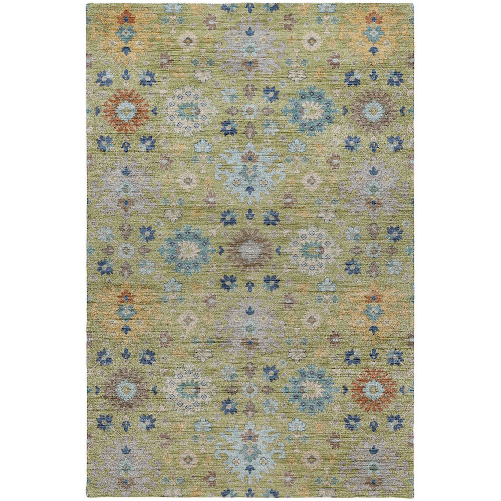 Indoor/Outdoor Silk Road Aloe 2'6" x 3'10" Rug. Picture 1