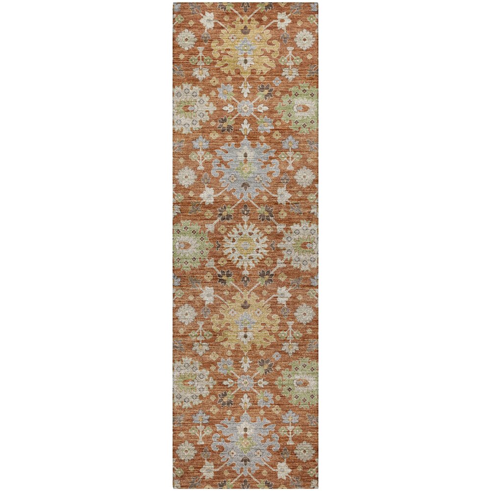 Indoor/Outdoor Silk Road Cayenne 2'3" x 7'6" Runner Rug. Picture 1