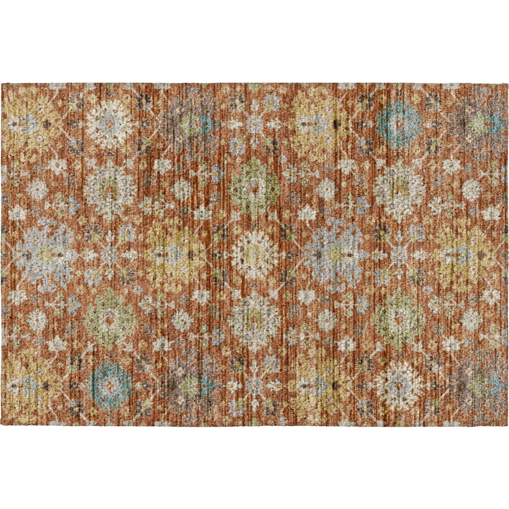 Indoor/Outdoor Silk Road Cayenne 1'8" x 2'6" Rug. Picture 1