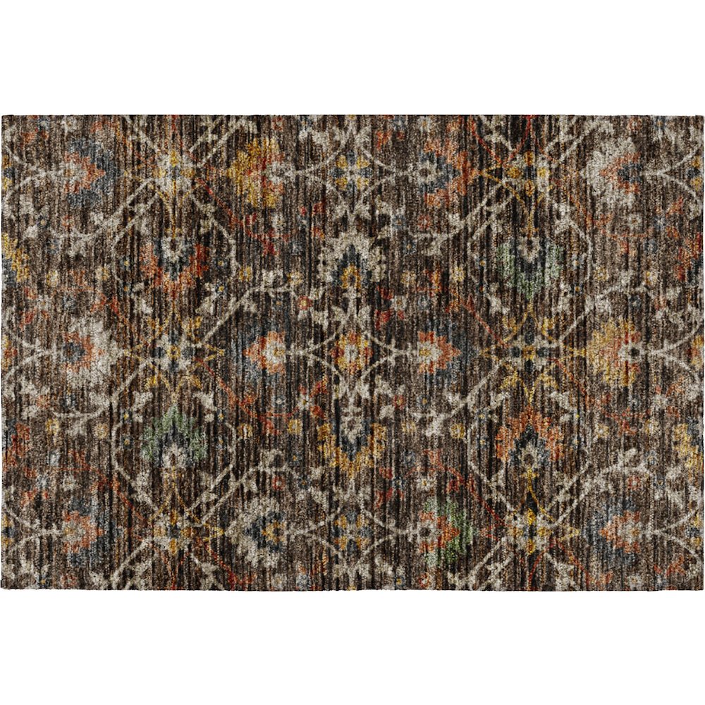 Indoor/Outdoor Silk Road Chocolate 1'8" x 2'6" Rug. Picture 1