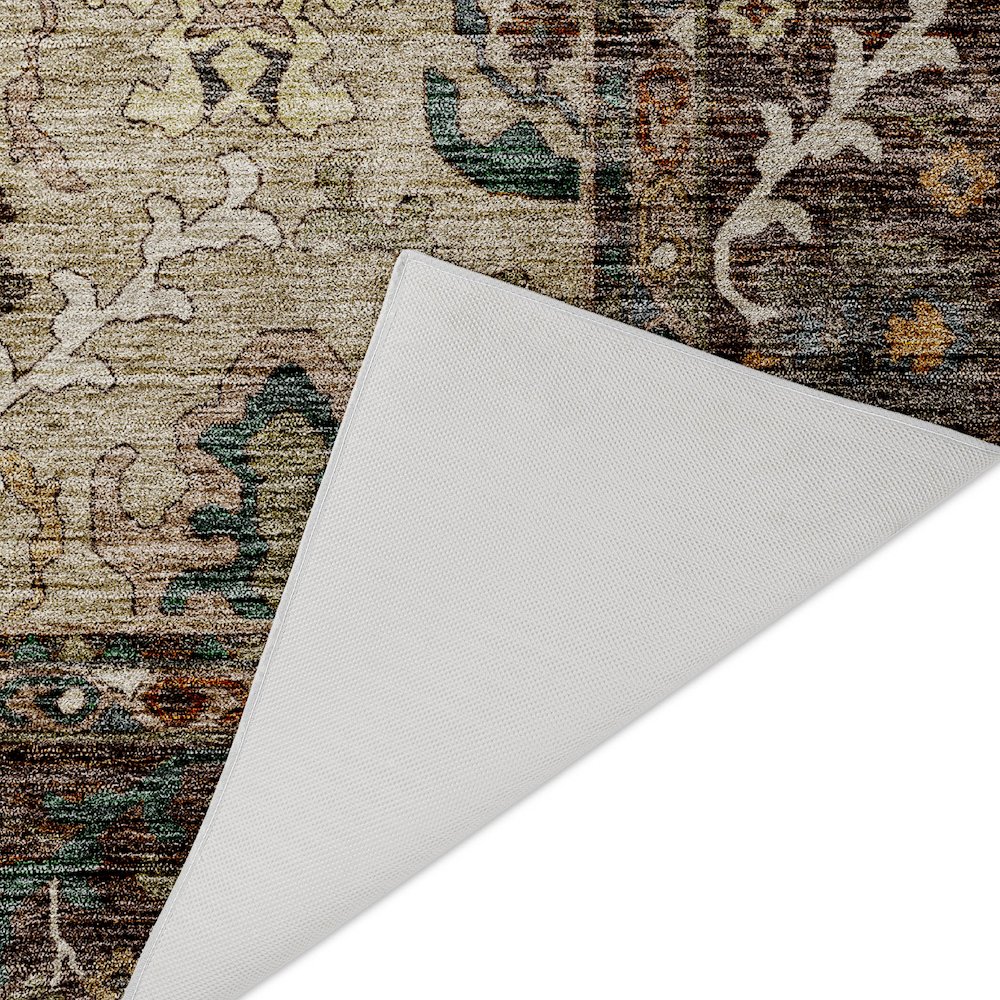 Indoor/Outdoor Silk Road Chocolate 1'8" x 2'6" Rug. Picture 4