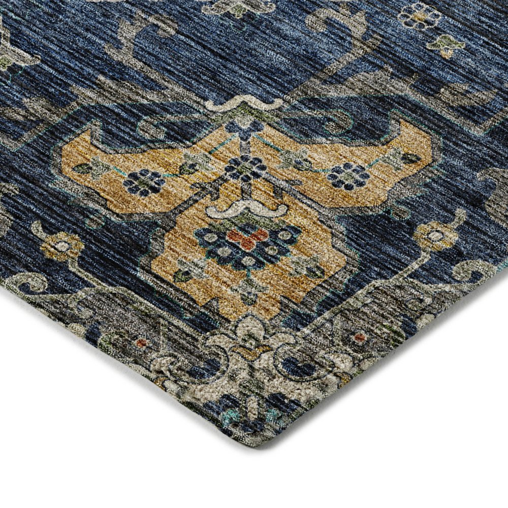 Indoor/Outdoor Silk Road Navy 1'8" x 2'6" Rug. Picture 2