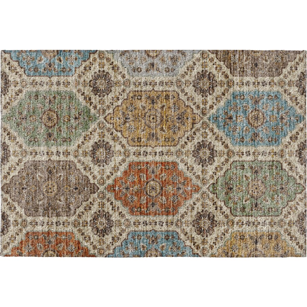 Indoor/Outdoor Silk Road Linen 1'8" x 2'6" Rug. Picture 1