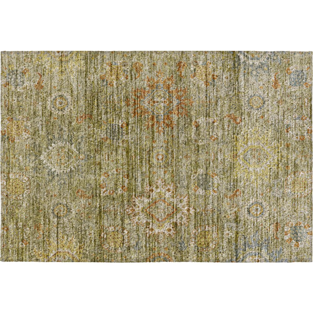 Indoor/Outdoor Silk Road Sage 1'8" x 2'6" Rug. Picture 1