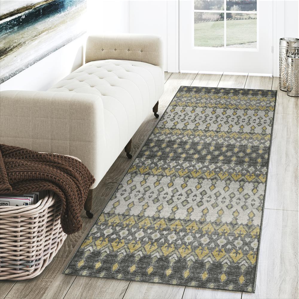 Brisbane BR1 Pewter 2'3" x 7'6" Runner Rug. Picture 2