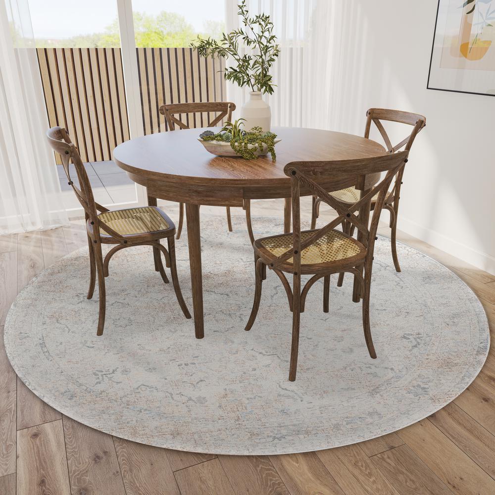 Jericho JC3 Pearl 10' x 10' Round Rug. Picture 2