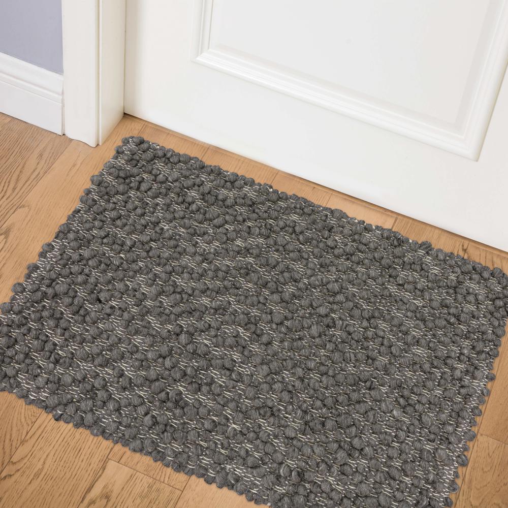 Gorbea GR1 Charcoal 2' x 3' Rug. Picture 2