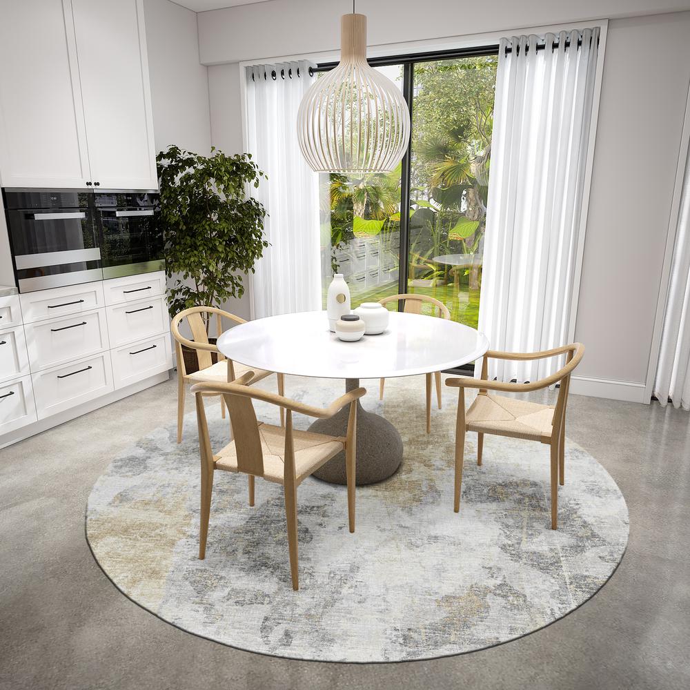 Indoor/Outdoor Accord AAC33 Moody Washable 8' x 8' Round Rug. Picture 2
