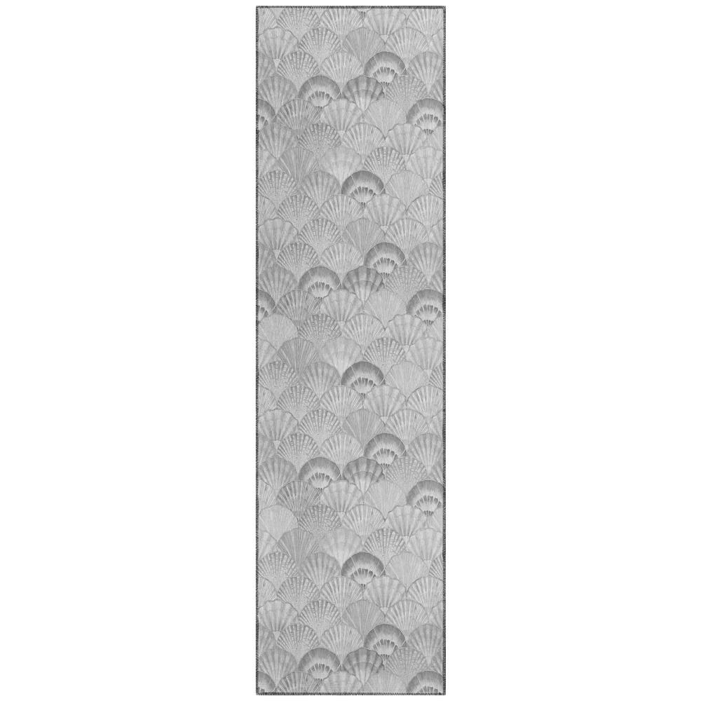 Indoor/Outdoor Surfside ASR32 Gray Washable 2'3" x 7'6" Runner Rug. Picture 1