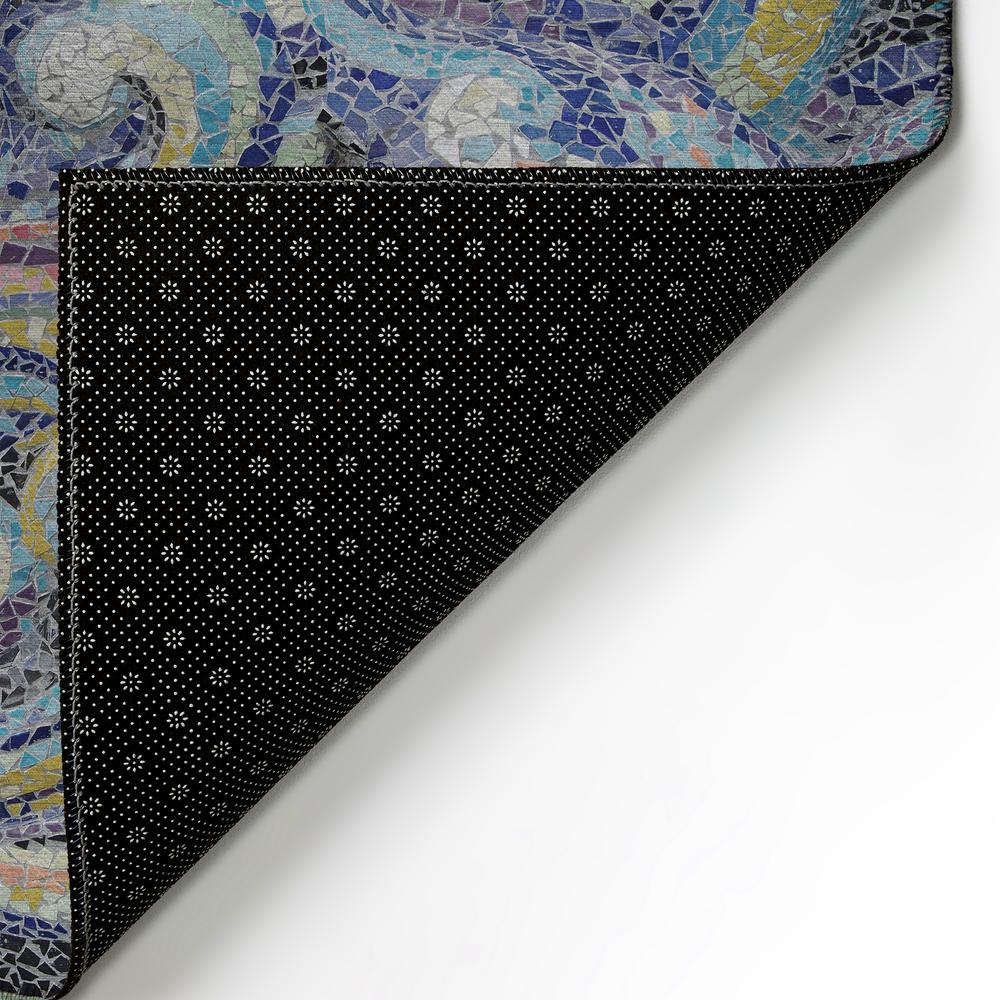 Indoor/Outdoor Seabreeze SZ14 Ink Washable 2'6" x 3'10" Rug. Picture 5