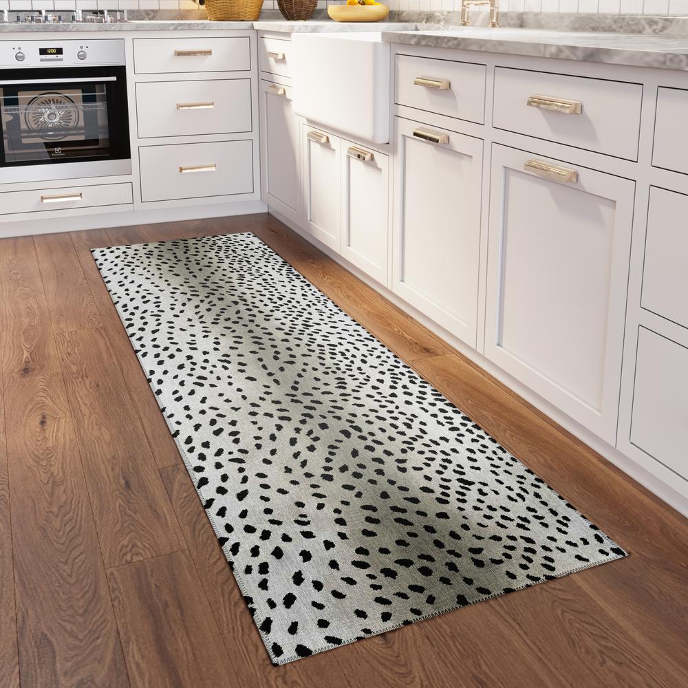 Safari Pearl Animal Animal Print 2'3" x 7'6" Runner Rug Pearl ASF33. Picture 1