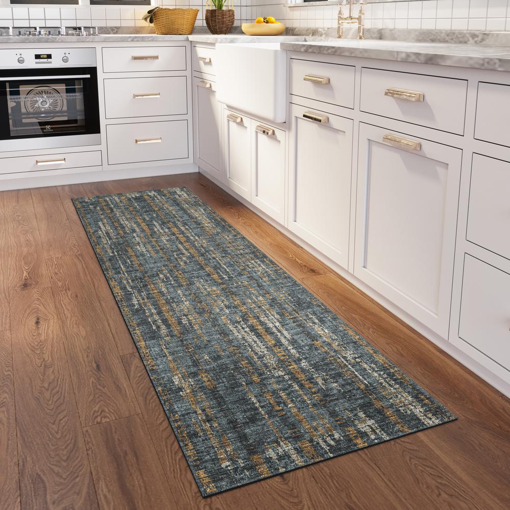 Rylee Granite Transitional Abstract 2'3" x 7'6" Runner Rug Granite ARY36. Picture 1