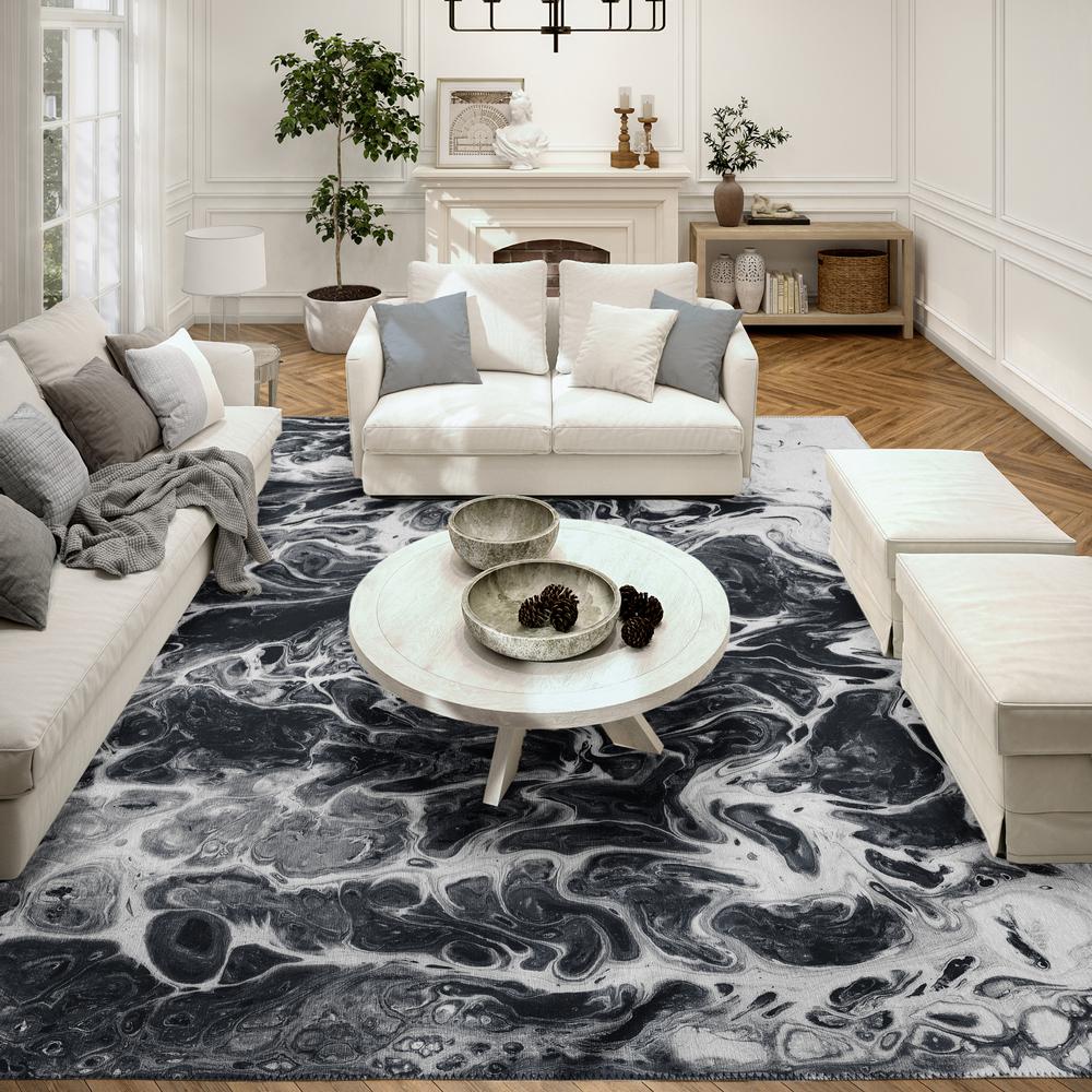 Karina Taboo Modern Abstract 10' x 14' Area Rug Taboo AKC44. Picture 1