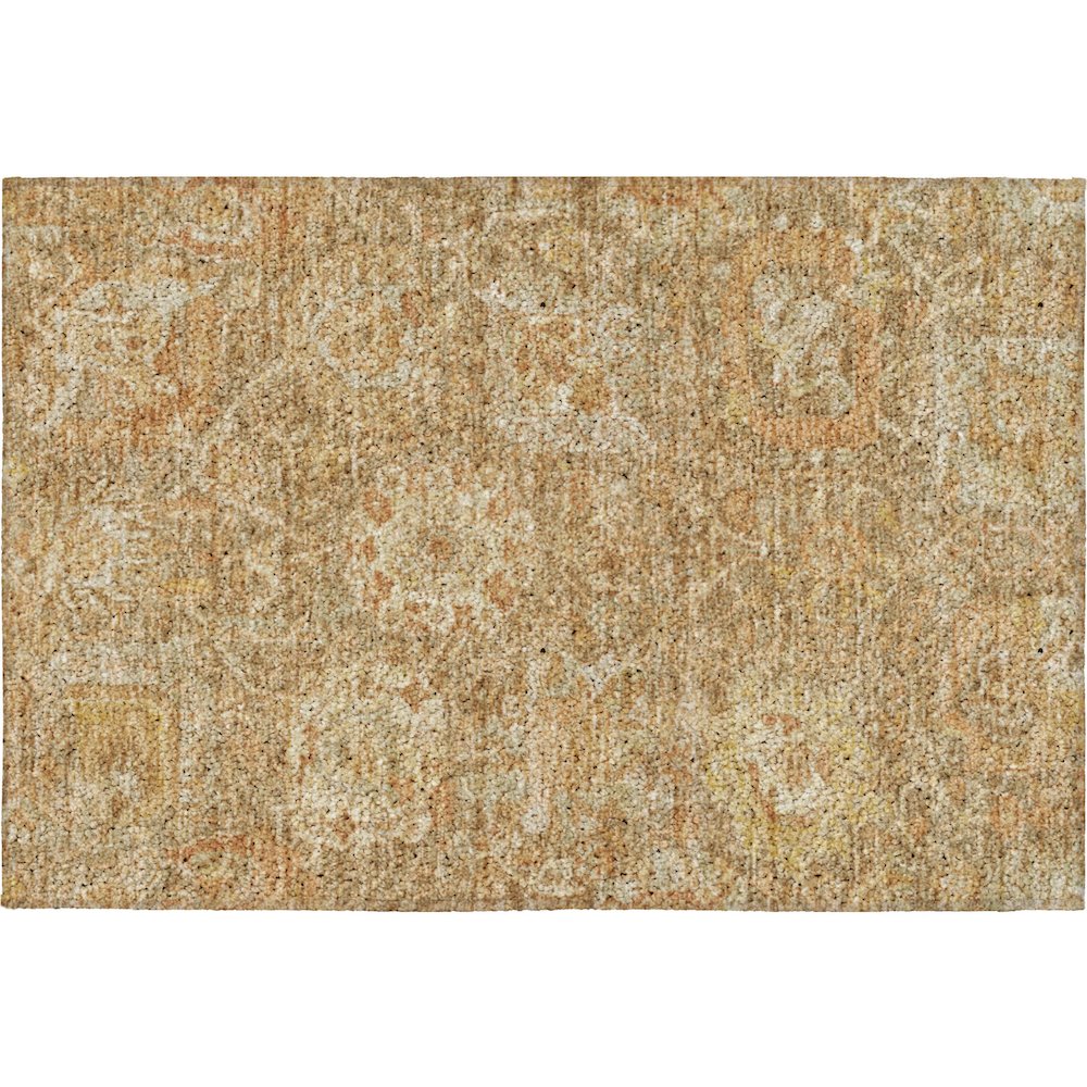 Luxury Washable Indoor/Outdoor Tabrook Khaki 1'8" x 2'6" Rug. Picture 1