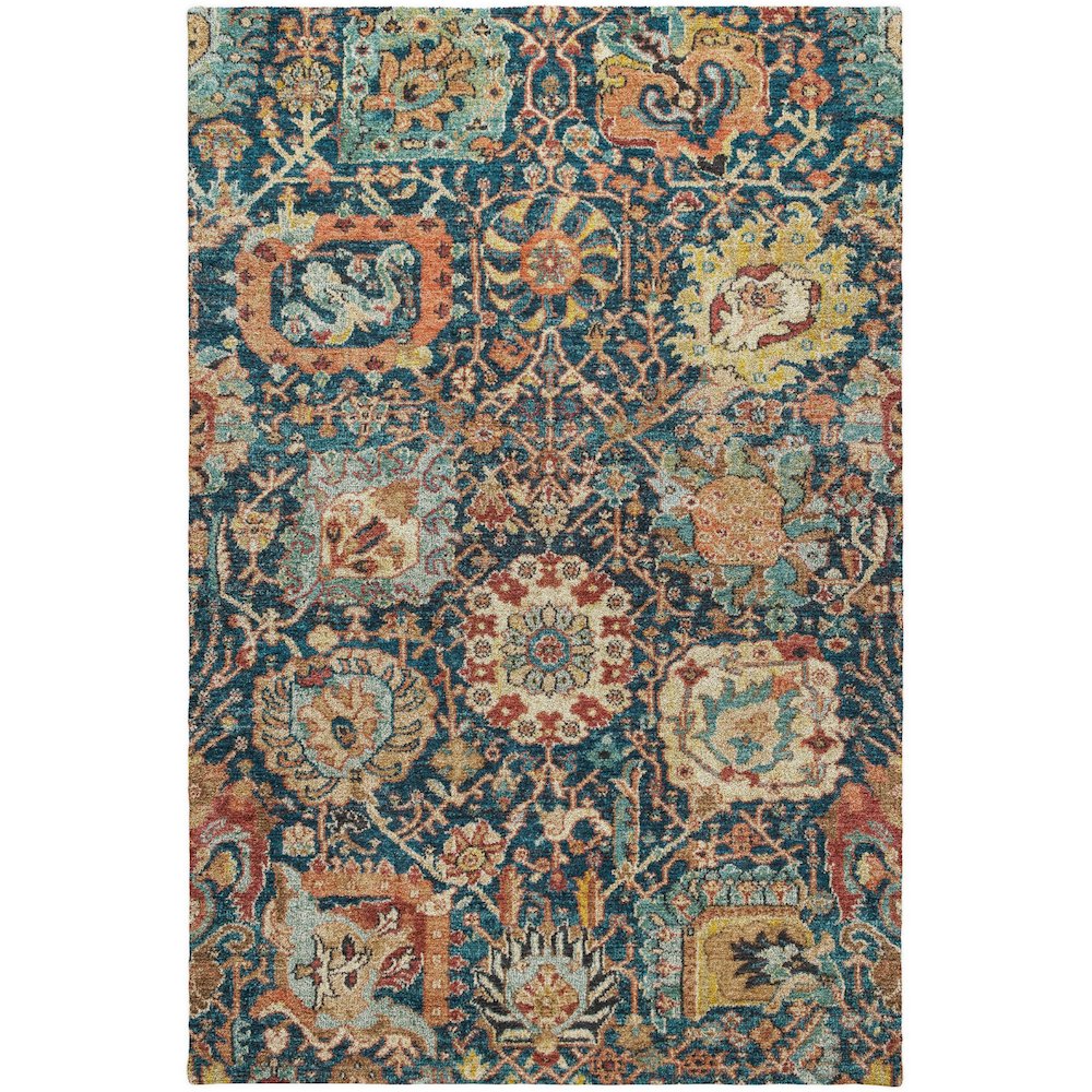 Luxury Washable Indoor/Outdoor Tabrook Navy 2'6" x 3'10" Rug. Picture 1