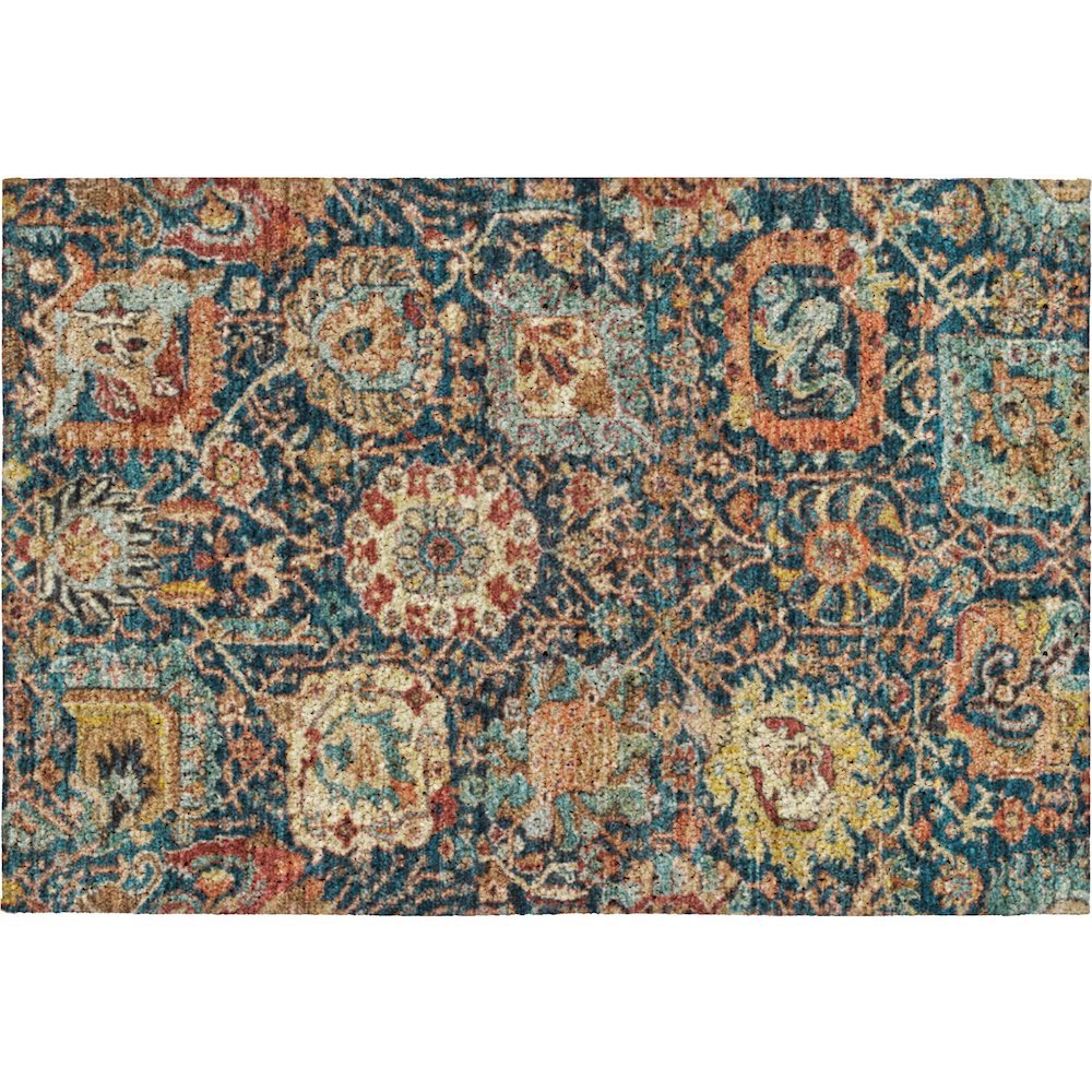 Luxury Washable Indoor/Outdoor Tabrook Navy 1'8" x 2'6" Rug. Picture 1