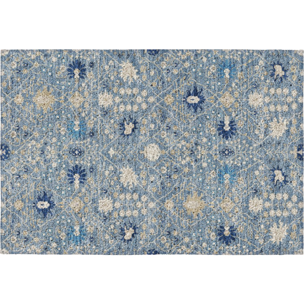 Luxury Washable Indoor/Outdoor Tabrook Denim 1'8" x 2'6" Rug. Picture 1
