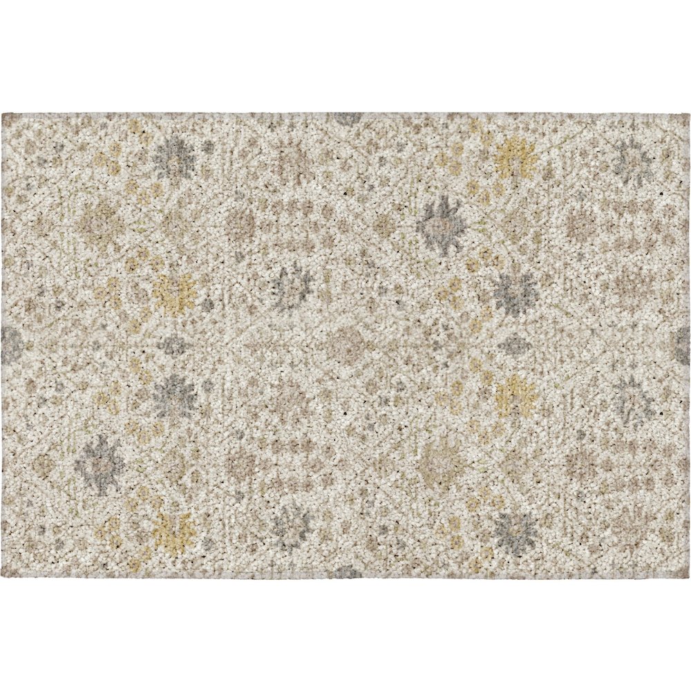 Luxury Washable Indoor/Outdoor Tabrook Ivory 1'8" x 2'6" Rug. Picture 1