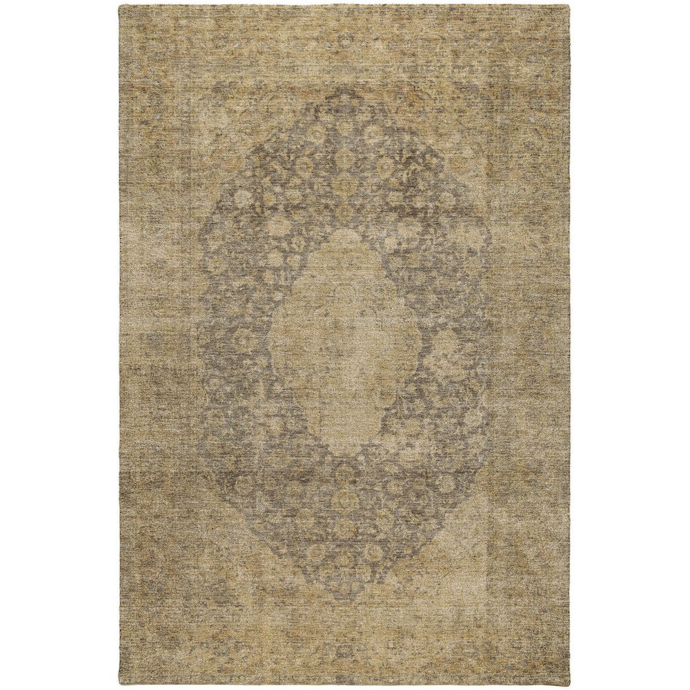 Luxury Washable Indoor/Outdoor Tabrook Mocha 2'6" x 3'10" Rug. Picture 1