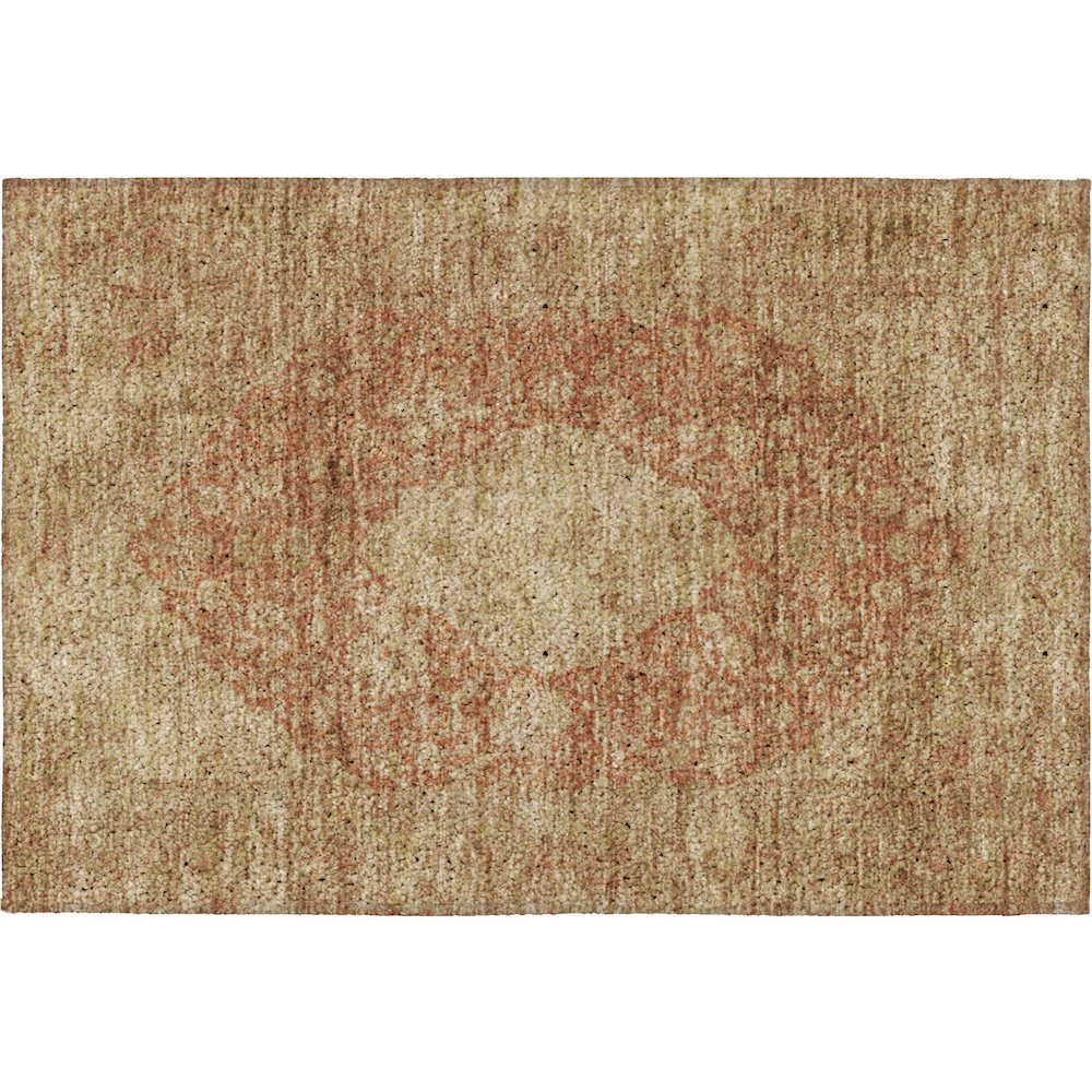 Luxury Washable Indoor/Outdoor Tabrook Paprika 1'8" x 2'6" Rug. Picture 1