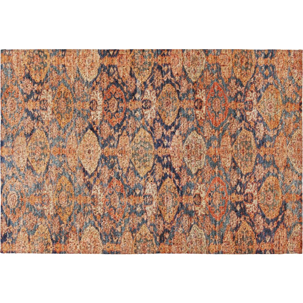 Luxury Washable Indoor/Outdoor Tabrook Terracotta 1'8" x 2'6" Rug. Picture 1