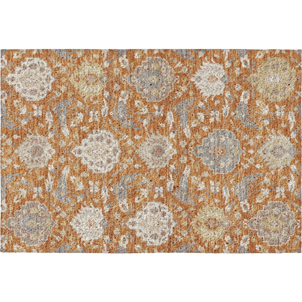 Luxury Washable Indoor/Outdoor Tabrook Copper 1'8" x 2'6" Rug. Picture 1