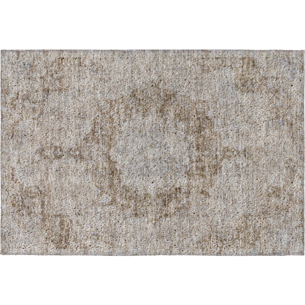 Luxury Washable Indoor/Outdoor Tabrook Chocolate 1'8" x 2'6" Rug. Picture 1