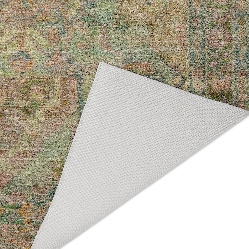 Luxury Washable Indoor/Outdoor Tabrook Blush 1'8" x 2'6" Rug. Picture 4