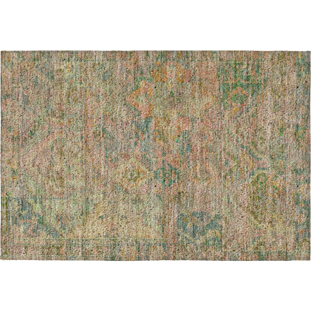 Luxury Washable Indoor/Outdoor Tabrook Blush 1'8" x 2'6" Rug. Picture 1