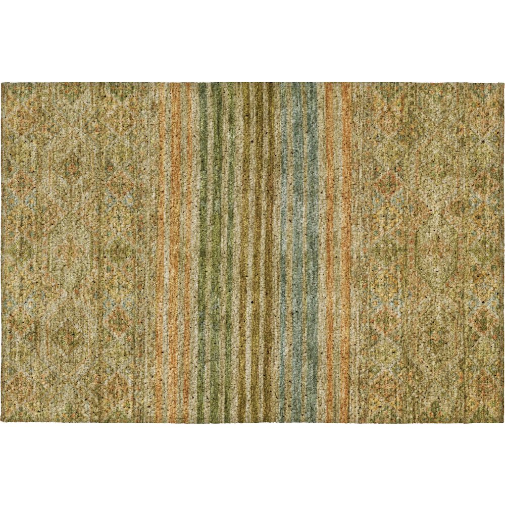 Luxury Washable Indoor/Outdoor Tabrook Aloe 1'8" x 2'6" Rug. Picture 1