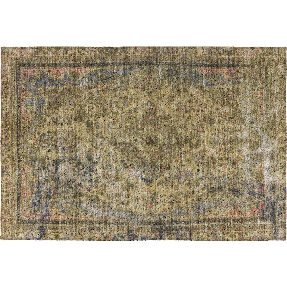 Luxury Washable Indoor/Outdoor Tabrook Tan 1'8" x 2'6" Rug. Picture 1