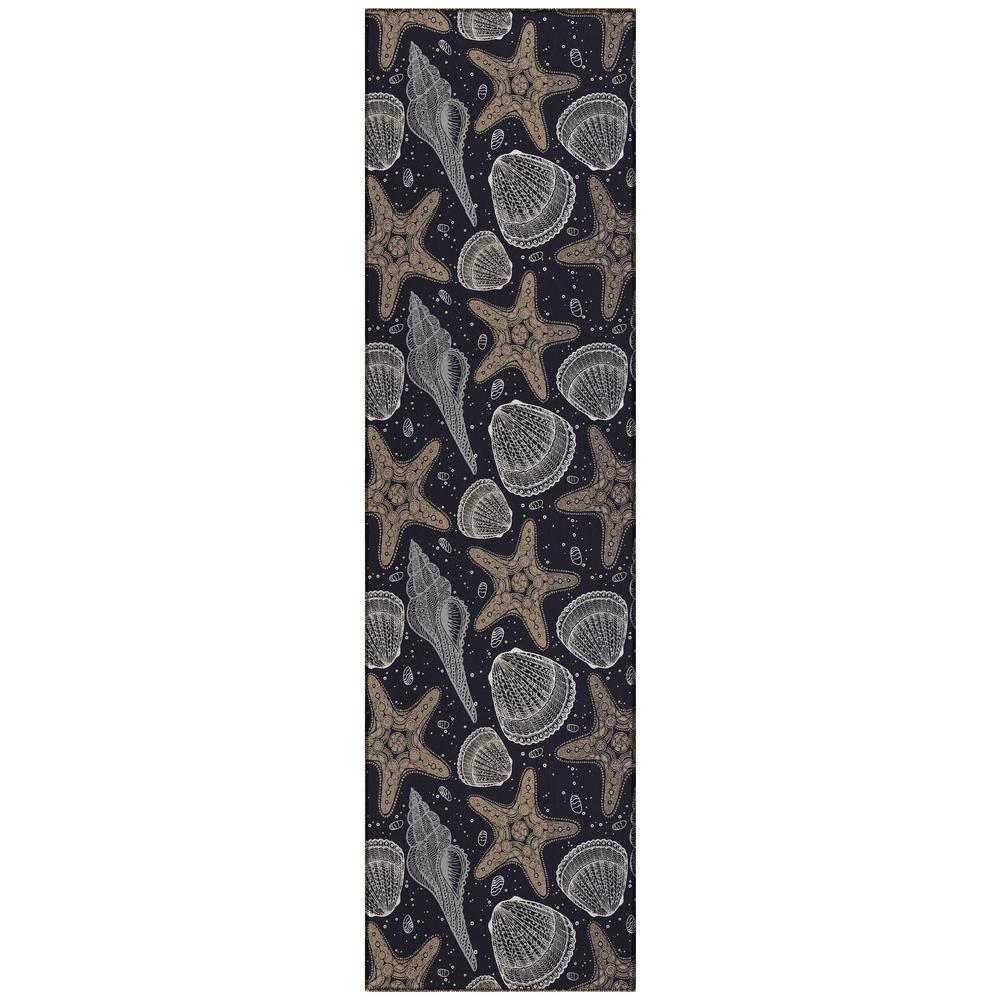Indoor/Outdoor Surfside ASR34 Midnight Washable 2'3" x 7'6" Runner Rug. Picture 1