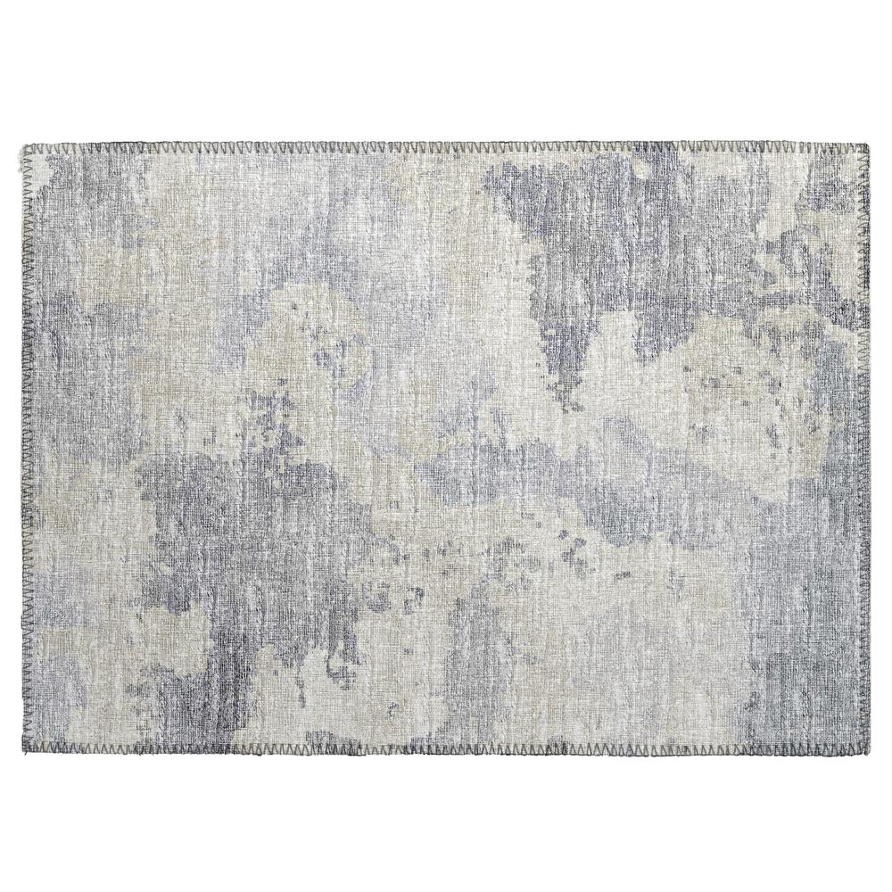 Indoor/Outdoor Accord AAC32 Gray Washable 1'8" x 2'6" Rug. Picture 1