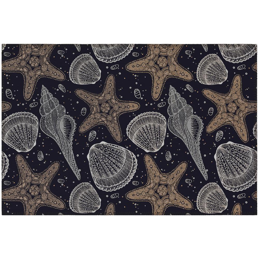 Indoor/Outdoor Surfside ASR34 Midnight Washable 1'8" x 2'6" Rug. Picture 1