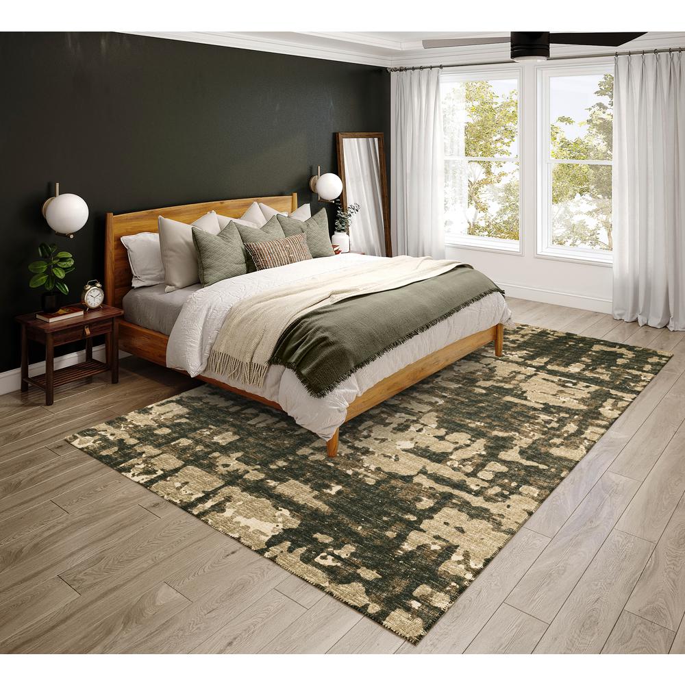 Bravado Earth Contemporary Abstract 10' x 14' Area Rug Earth ABV35. Picture 1
