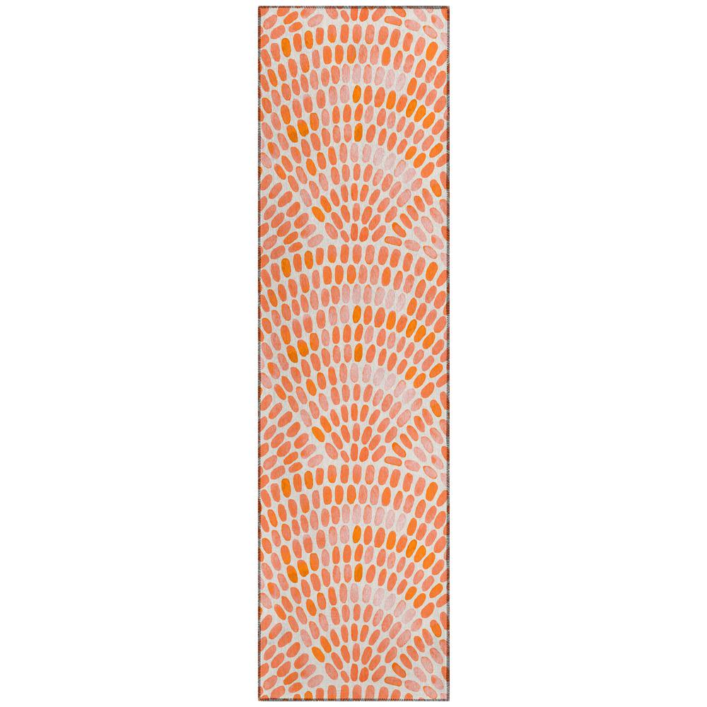 Indoor/Outdoor Surfside ASR37 Peach Washable 2'3" x 7'6" Runner Rug. Picture 1