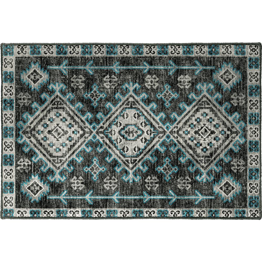 Brisbane BR2 Midnight 1'8" x 2'6" Rug. Picture 1